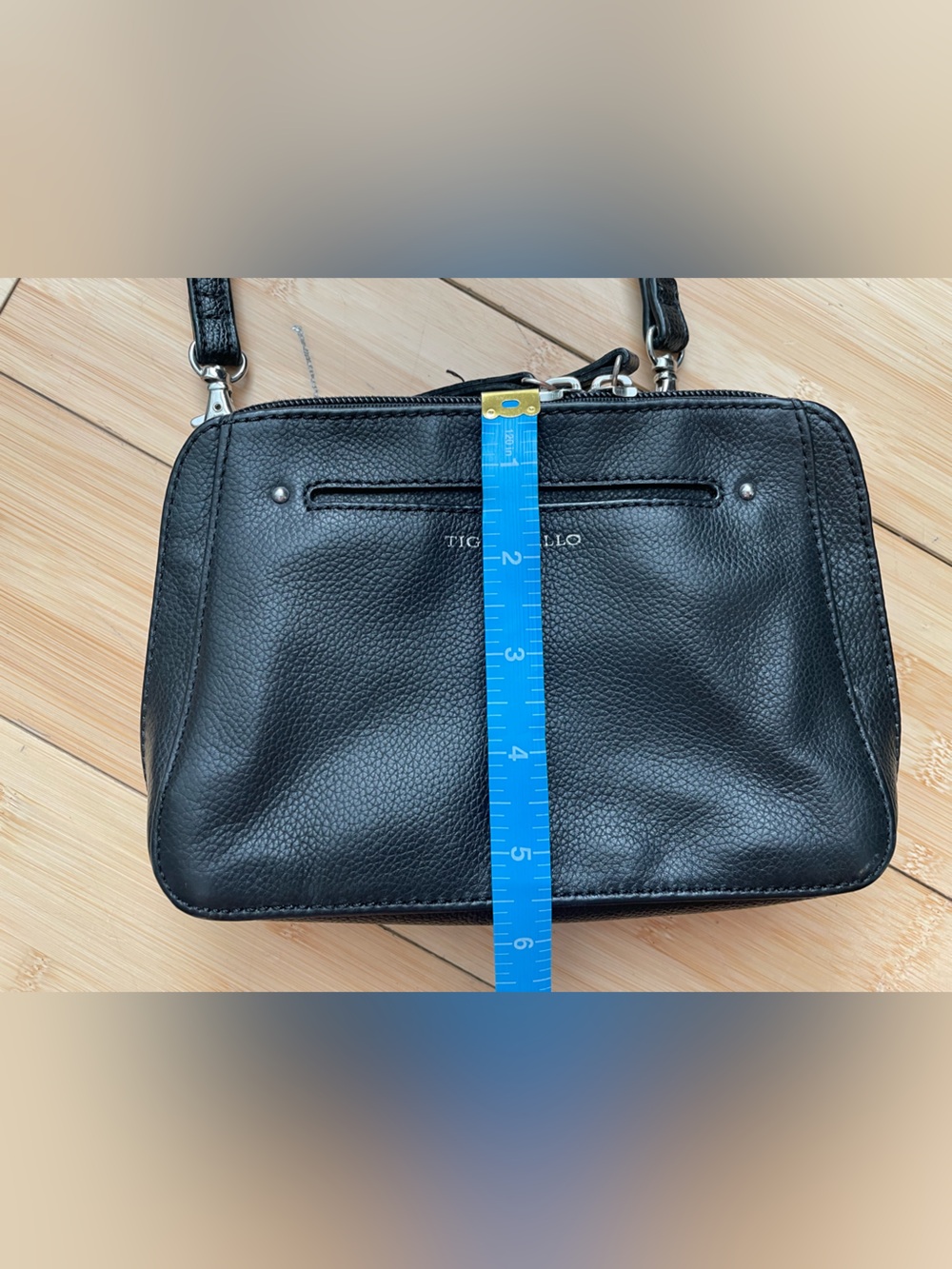 Tignanello Black Leather Crossbody Strap - Women’s Accessory - Picture 7 of 8